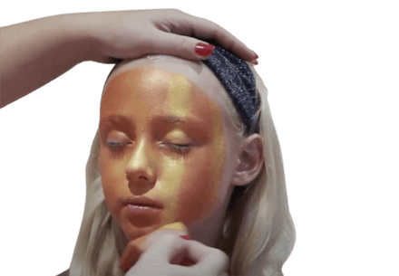 pumpkin face paint step 21