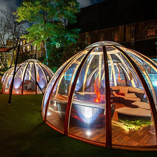 Afternoon Tea with Champagne for Two in The Domes At London Secret Garden Kensington