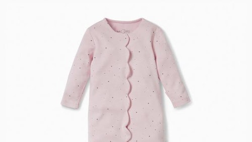 Baby Mori regal scallop sleepsuit