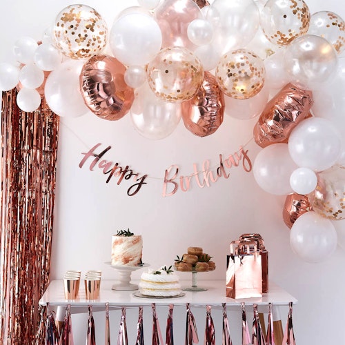 Rose Gold Balloon Arch Kit Party Decoration Pack