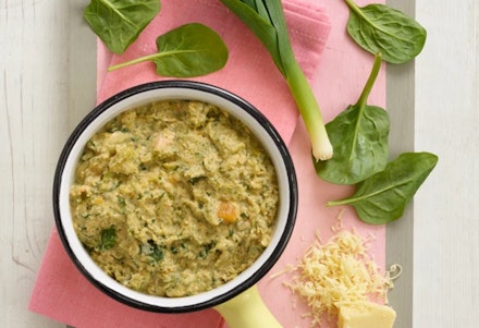 salmon sweet potato and spinach puree