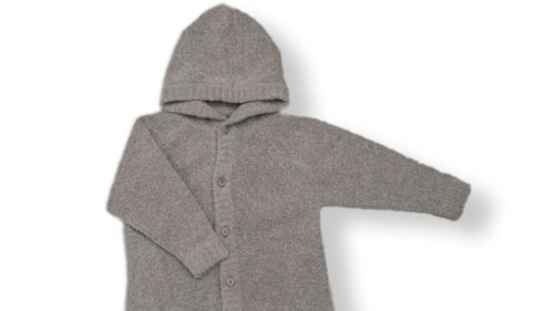 Cashfelt Hooded Playsuit in Mole