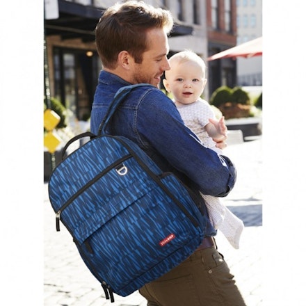 skiphop duo diaper backpack blue graffiti2
