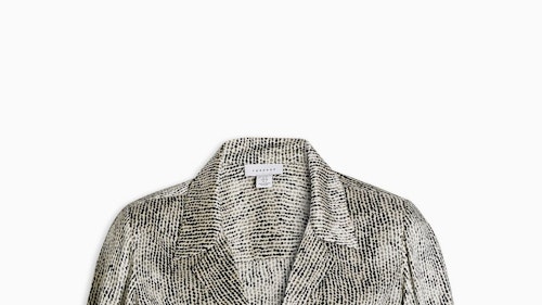 Smudge spot scallop shirt