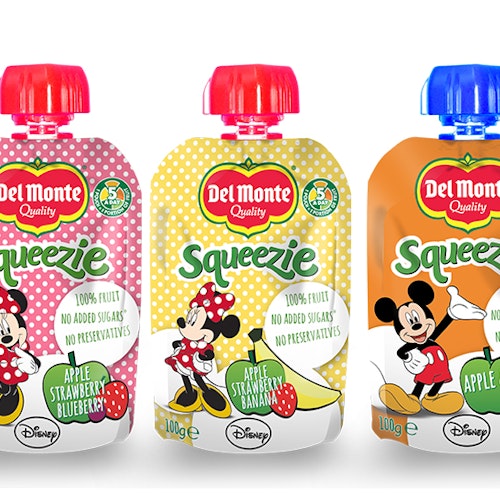 Del Monte Squeezies, 79p each, from ASDA stores.
