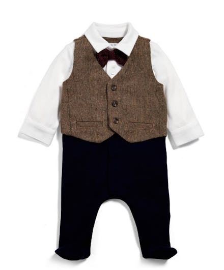 Tweed Mock Wasitcoat all-in-one, £25, Mamas and Papas