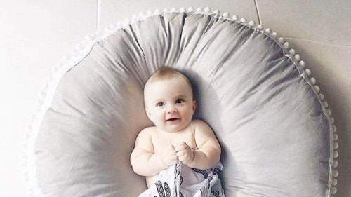 Super Soft Nursery Grey Baby Cushion