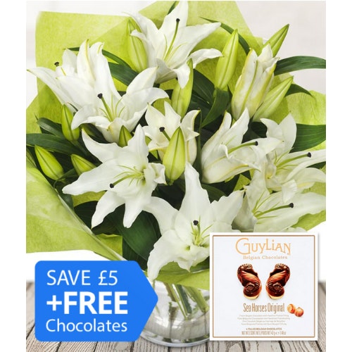 Teleflorist White Lily Bouquet