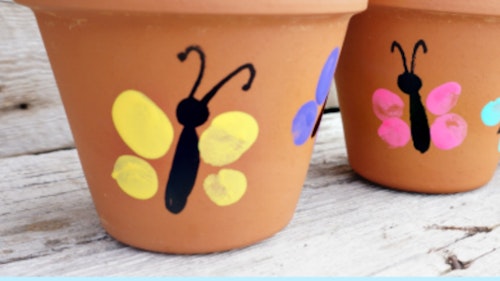 Thumbprint plant pots