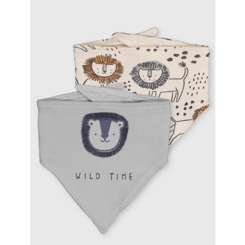 TU Lion Hanky Bibs 2 Pack (One Size)