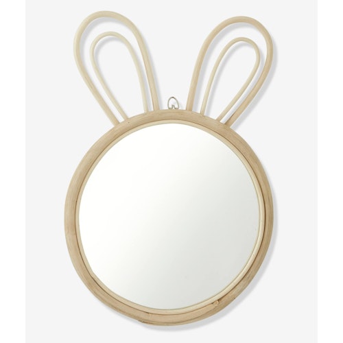 Rattan Rabbit Mirror