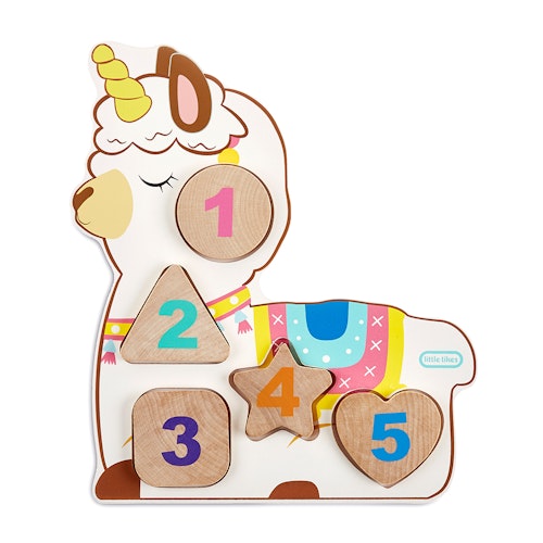 Little Tikes Wooden Critters Llama-Corn Number Puzzle