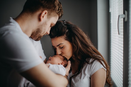 young parents baby