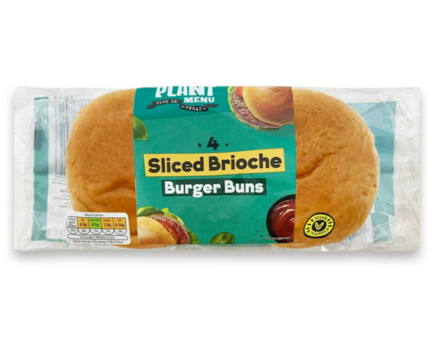 Specially Selected Sliced Vegan Brioche Burger Buns 4 Pack