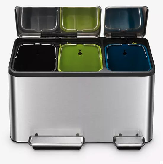 Best Kitchen Recycling Bins 2022   EKO Ecocasa 3 Section Recycling Bin 