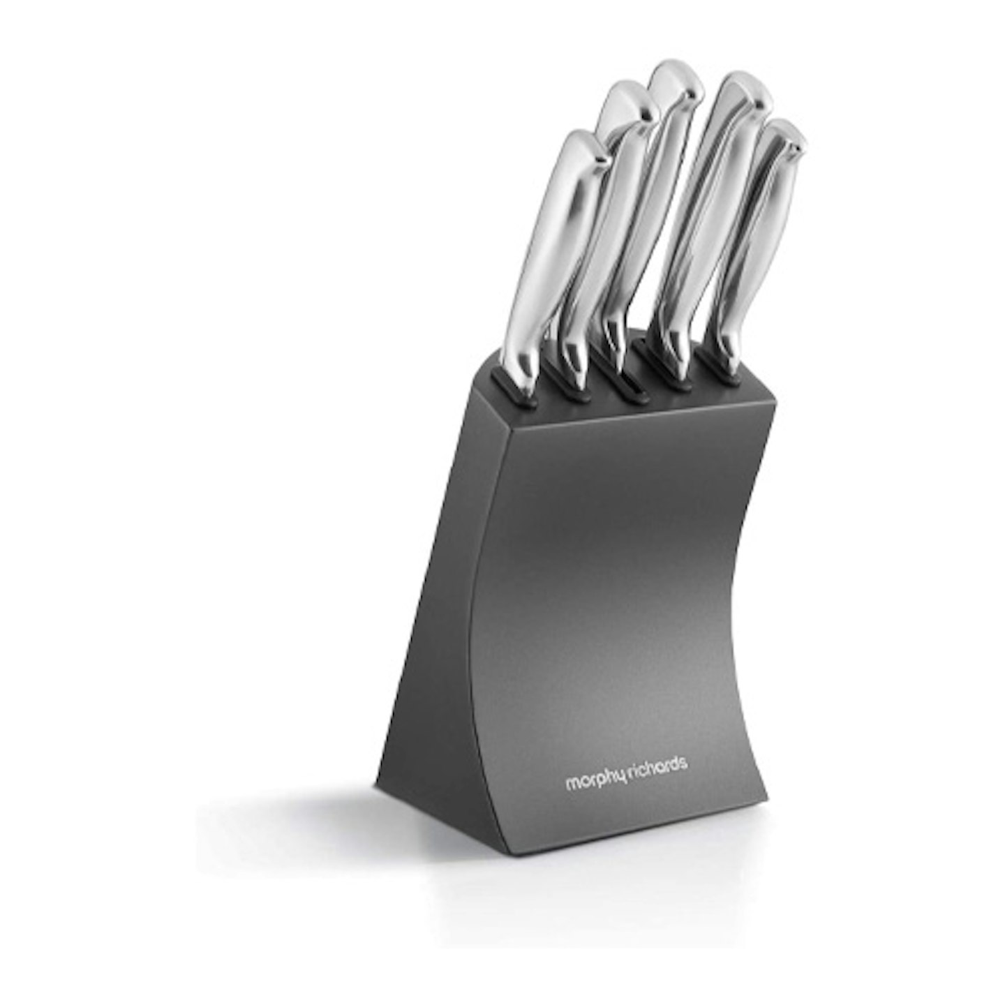 Morphy Richards Accents 974823 5 Piece Knife Block with High Grade Polished Stainless Steel, Titanium