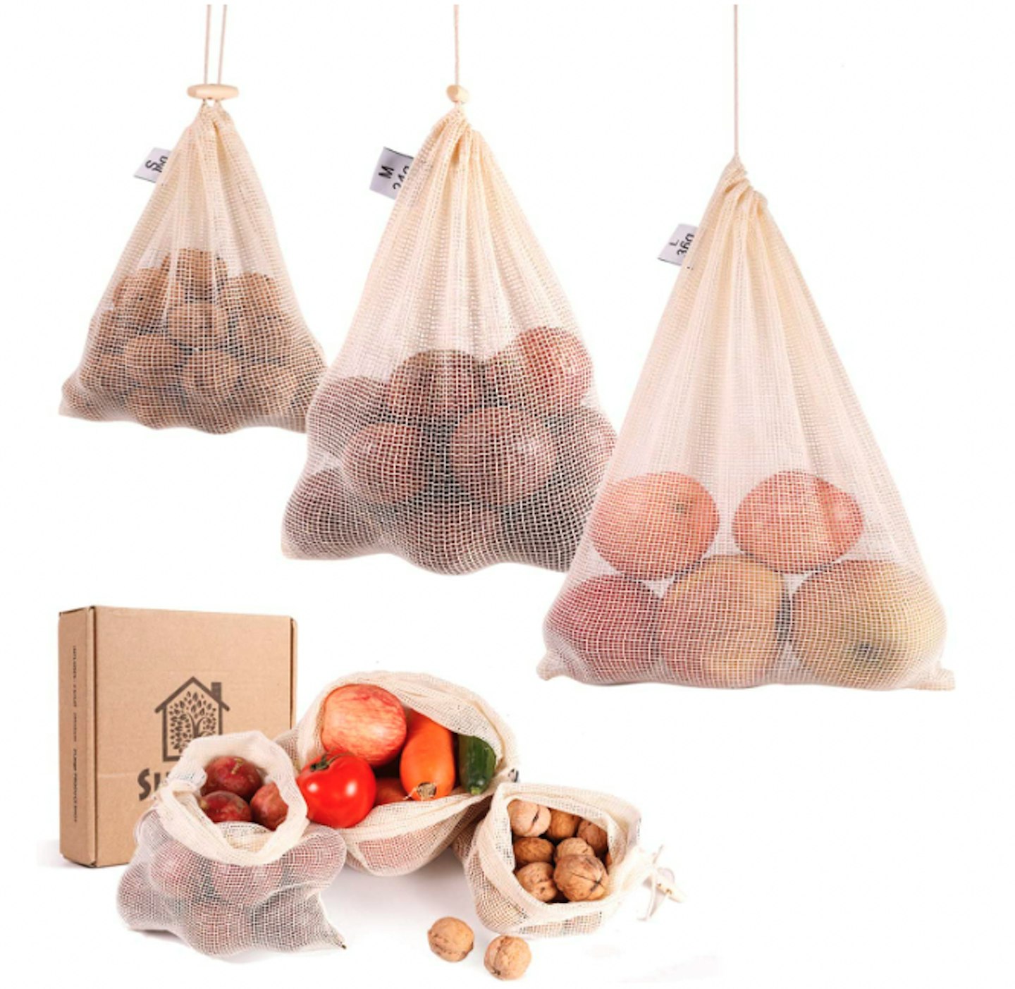 Reusable Produce Bags Cotton Washable