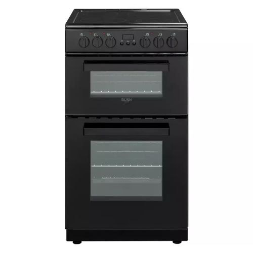 Bush DHBEDC50B 50cm Double Oven Electric Cooker