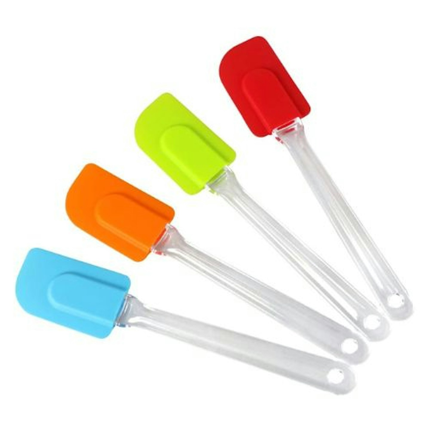 Vicloon Silicone Spatula Set, 4 PCS Heat Resistant Spoon Spatula Colorful Cake Cream Butter Spatula, Kitchen Silicone Mixing Scraper Tool Utensils Set for Cooking and Baking