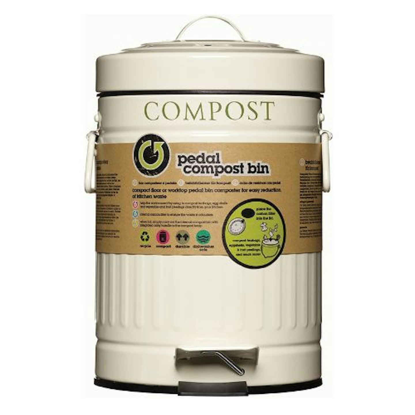 KitchenCraft Kitchen Compost Bin with Pedal