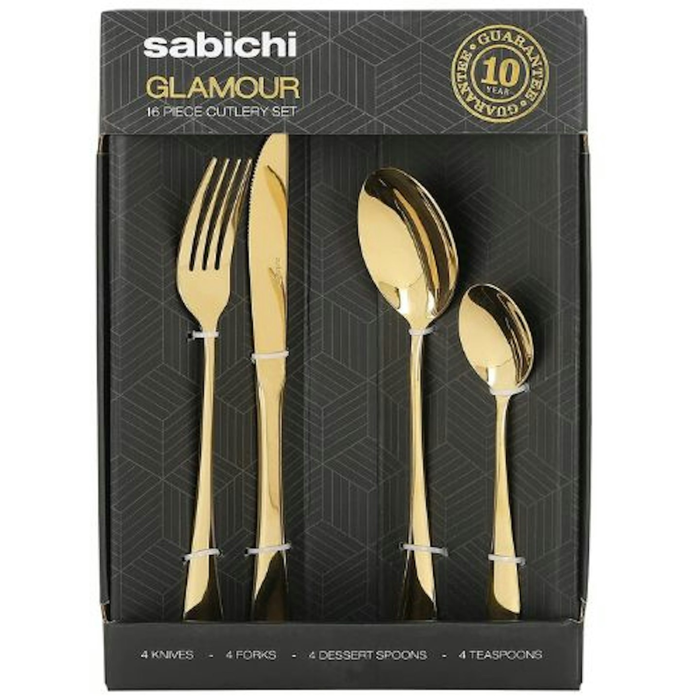 Sabichi Glamour Gold 16-Piece Cutlery Set