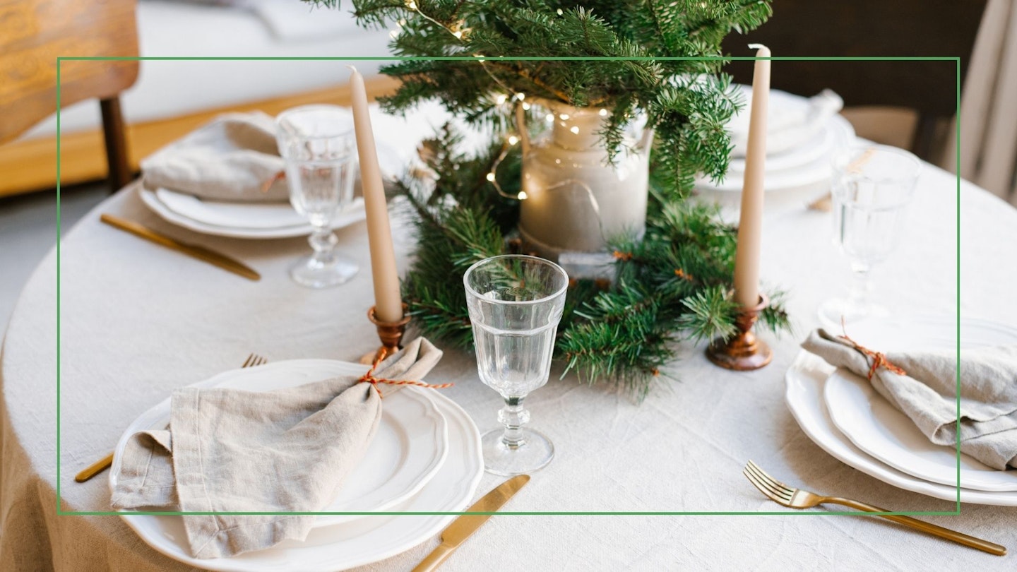 Snowflakes and Baubles Tablescape