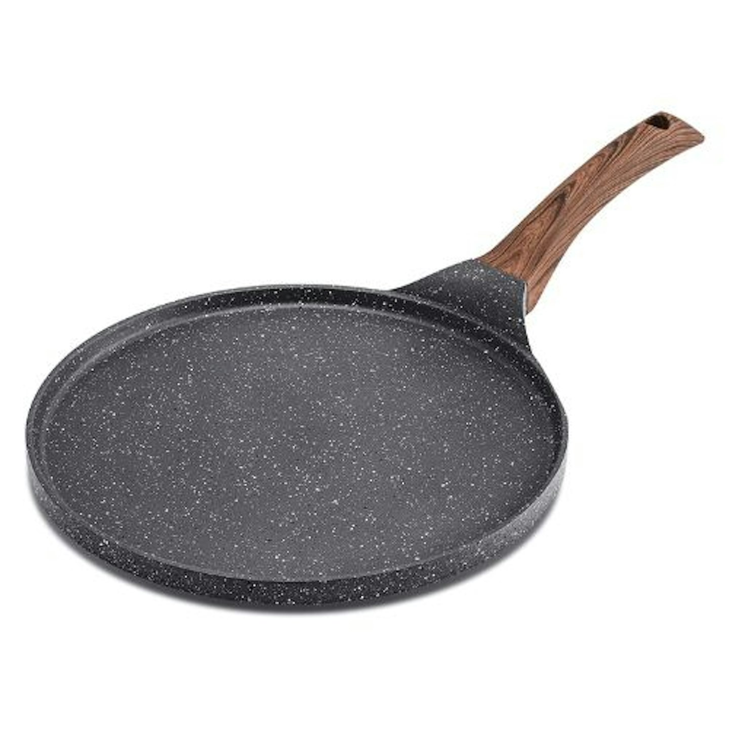SENSARTE Non Stick Crepe Pan, Dosa Pan Die-cast Auluminium Pancake Flat Skillet Tawa Griddle 26cm with Stay-Cool Handle, Induction Compatible, PFOA Free