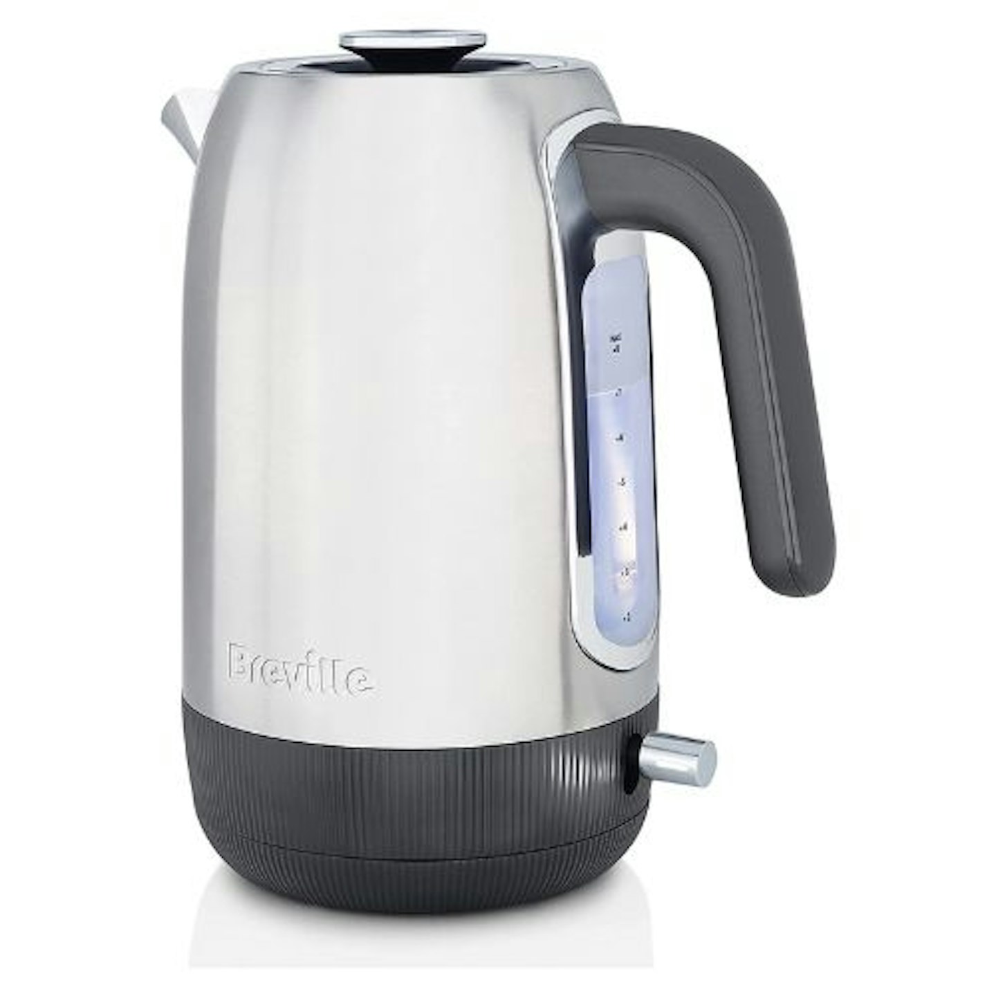 Breville Edge Electric Kettle | 1.7 Litre | Glows When Hot to Avoid Re-Boiling | 3kW Fast Boil | Brushed Stainless Steel [VKT192]