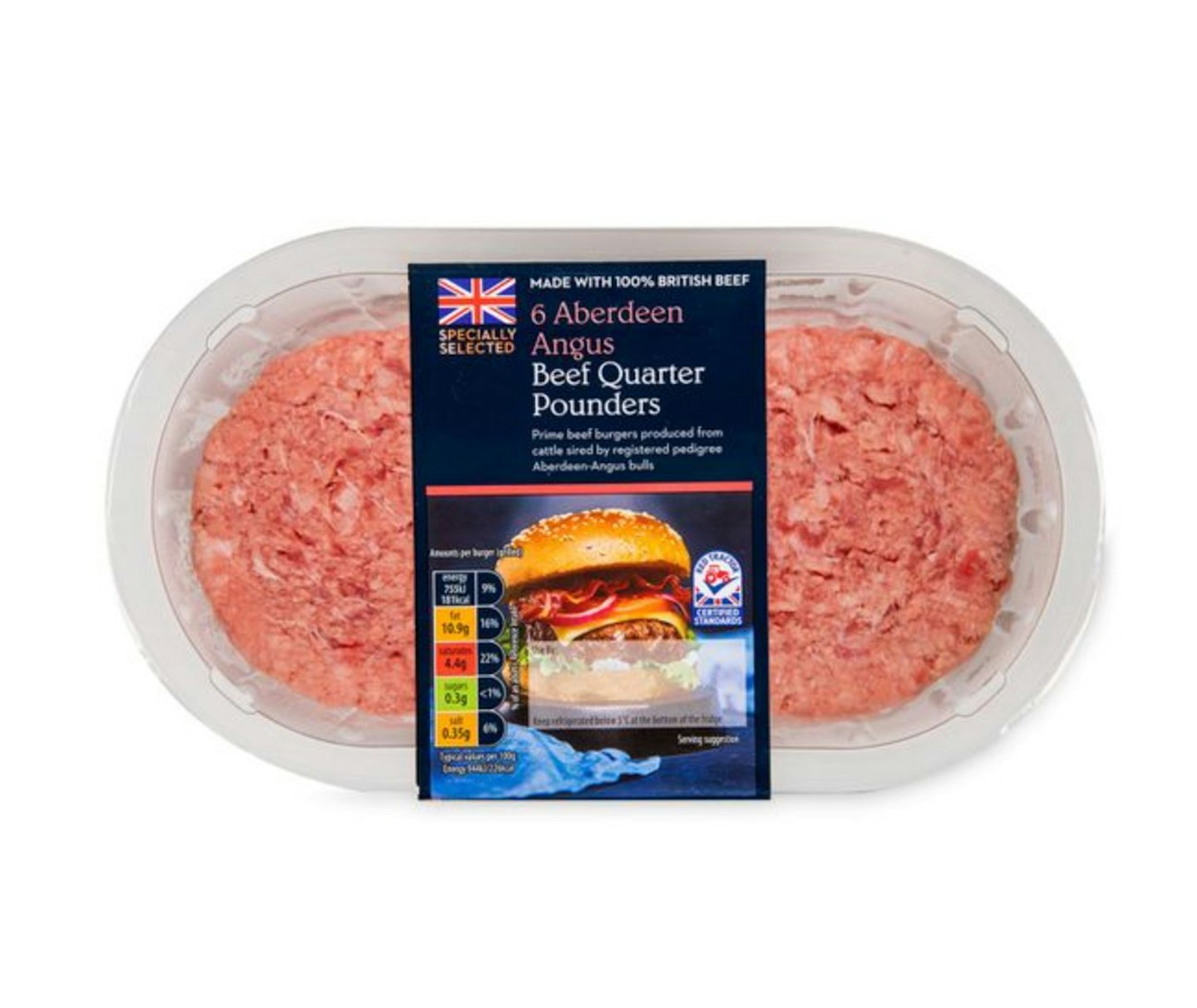 Specially Selected Aberdeen Angus Beef Quarter Pounders 681g/6 Pack
