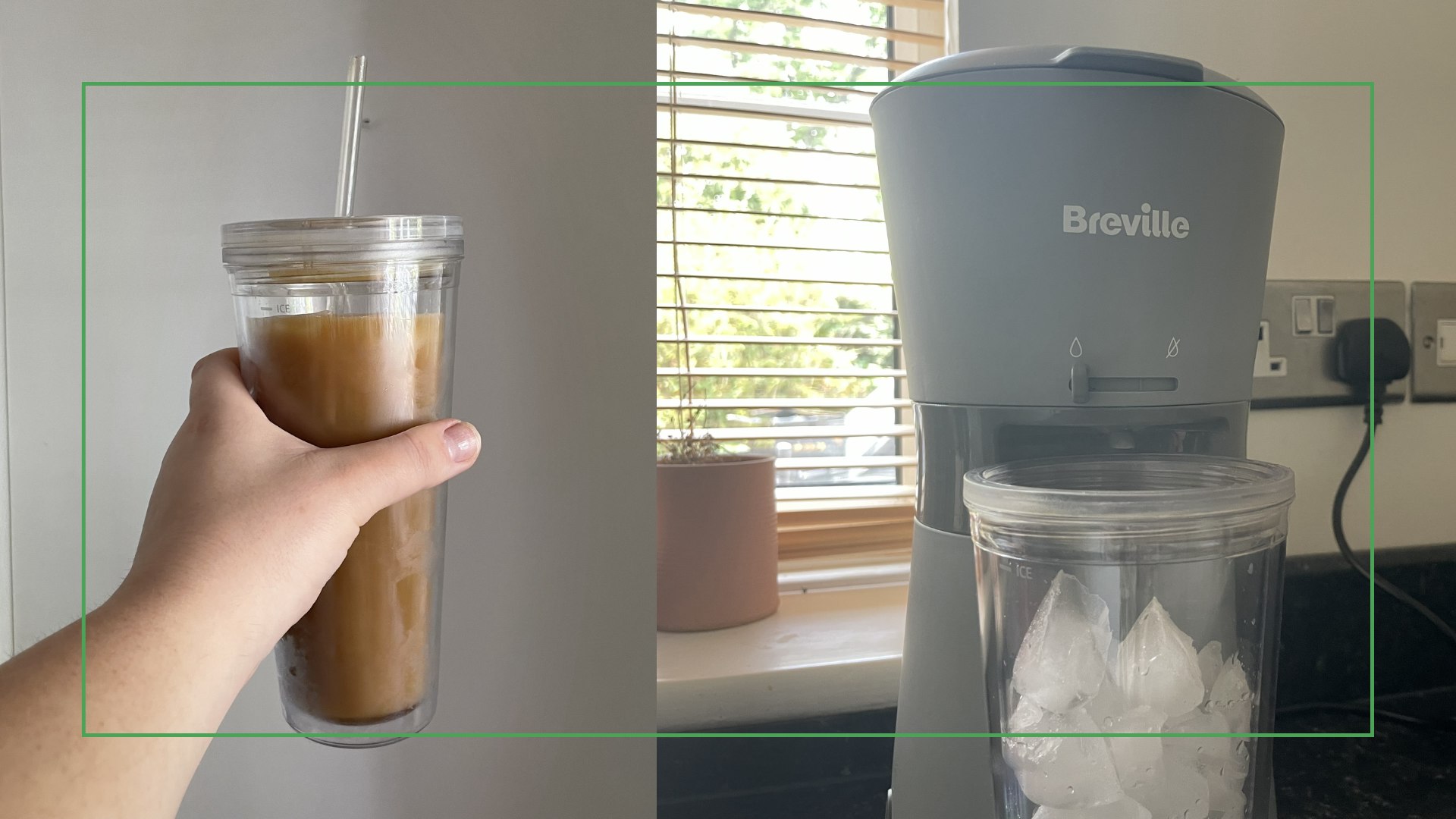 Iced™ Coffee Maker with Reusable Tumbler and Filter, Black Coffee