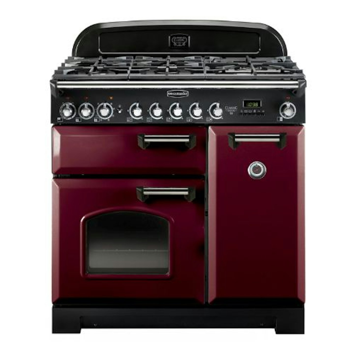 Rangemaster  Classic Deluxe 90 Dual Fuel Range Cooker, Cranberry