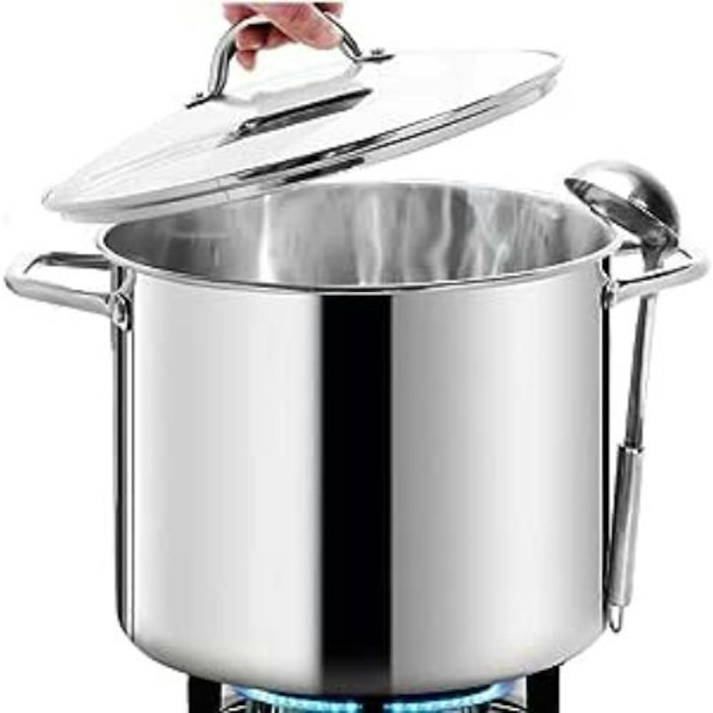 HOMICHEF Large Nickel Free Stainless Steel Stock Pot with Lid 