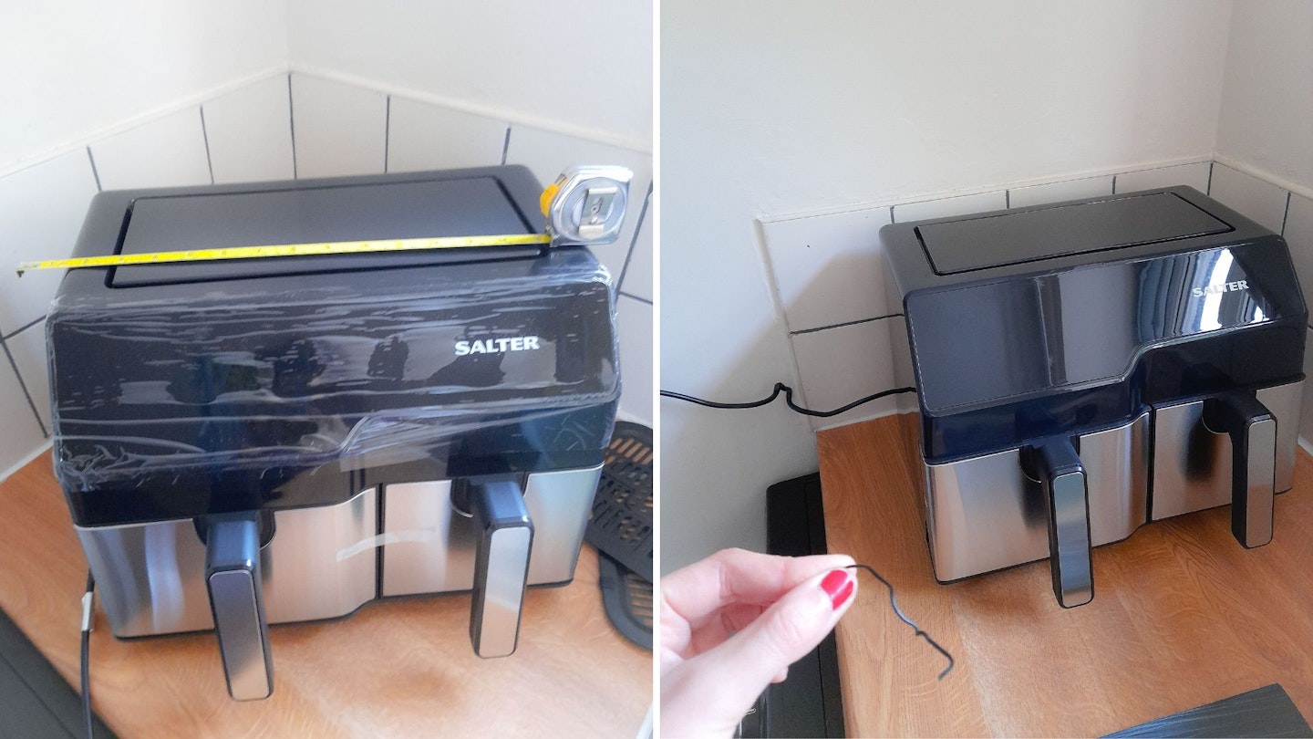 Measuring the Salter Dual Sector Air Fryer
