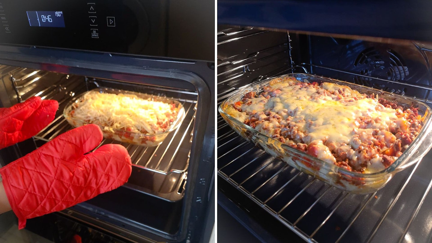Casserole pre-set function is perfect for cooking lasagne