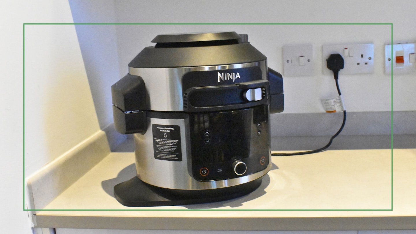 The Ninja Multicooker sat on a kitchen counter