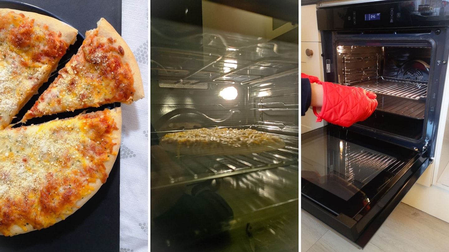 Baking pizza in the oven using a preset