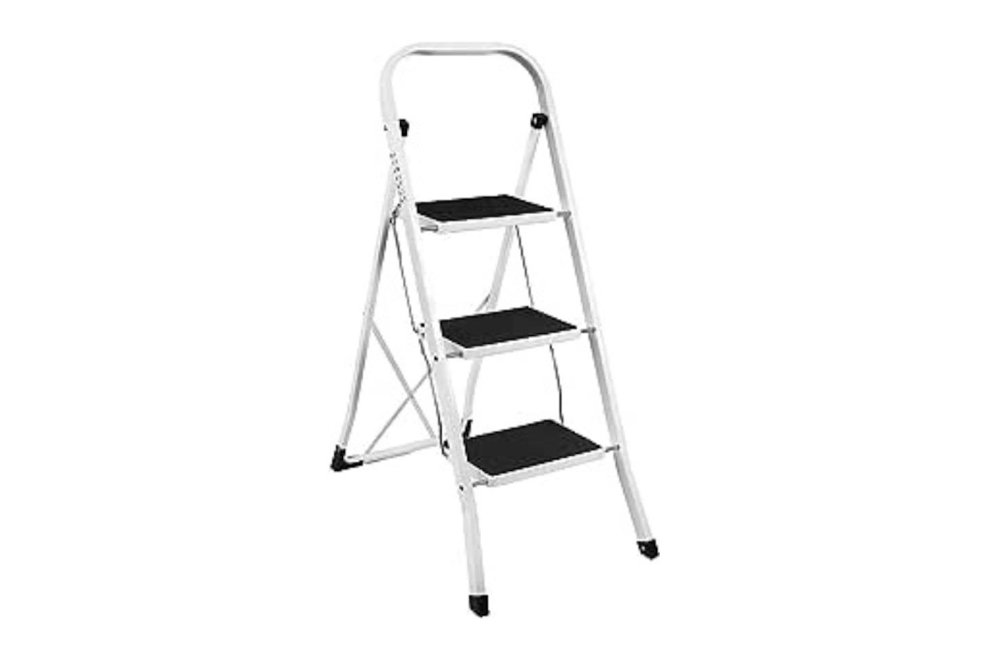 Home Vida 3-Step Steel Portable Folding Heavy Duty Ladder