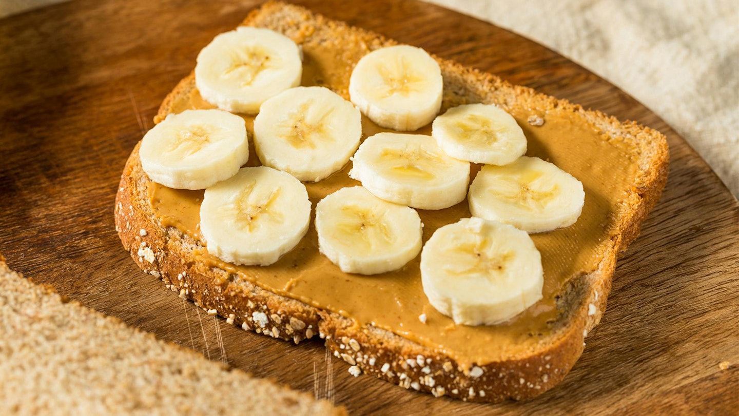 Banana and nut butter on toast