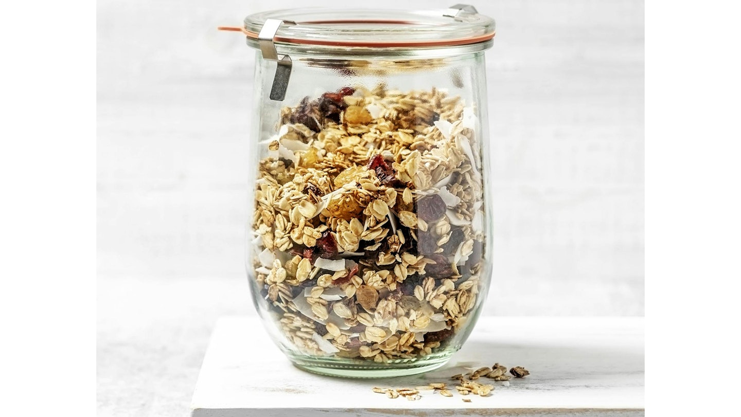 Homemade granola breakfast