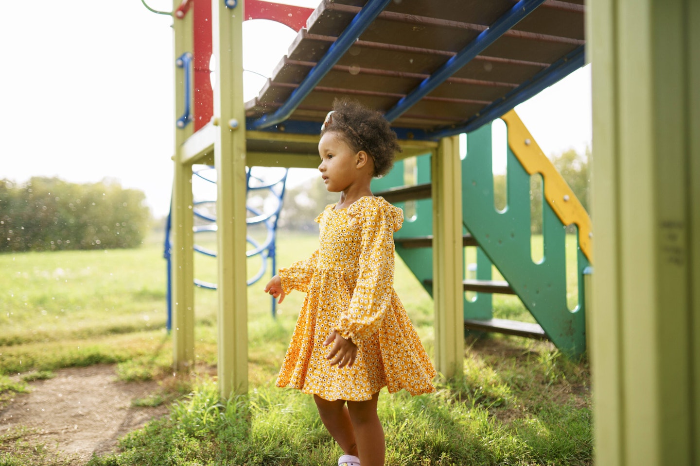 Little girl in park