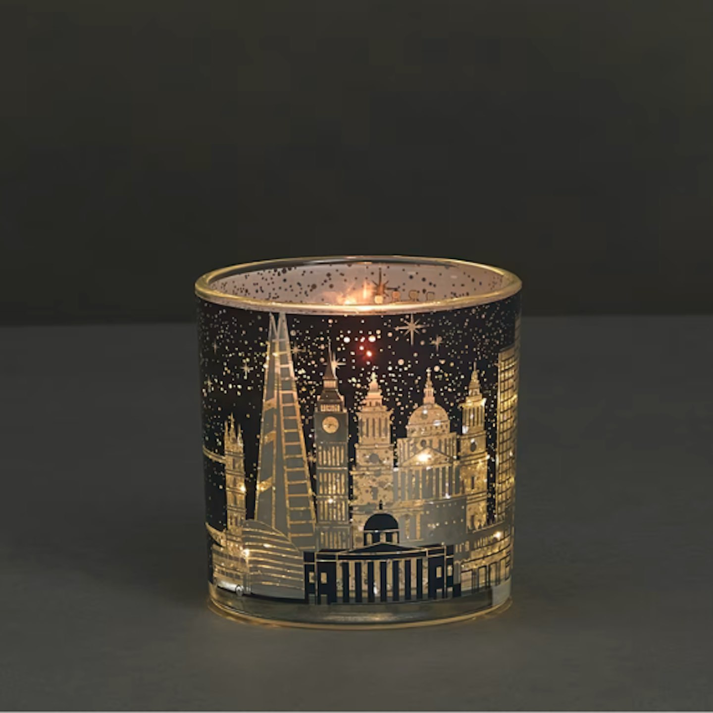 Light up LED Christmas candle of London skyline