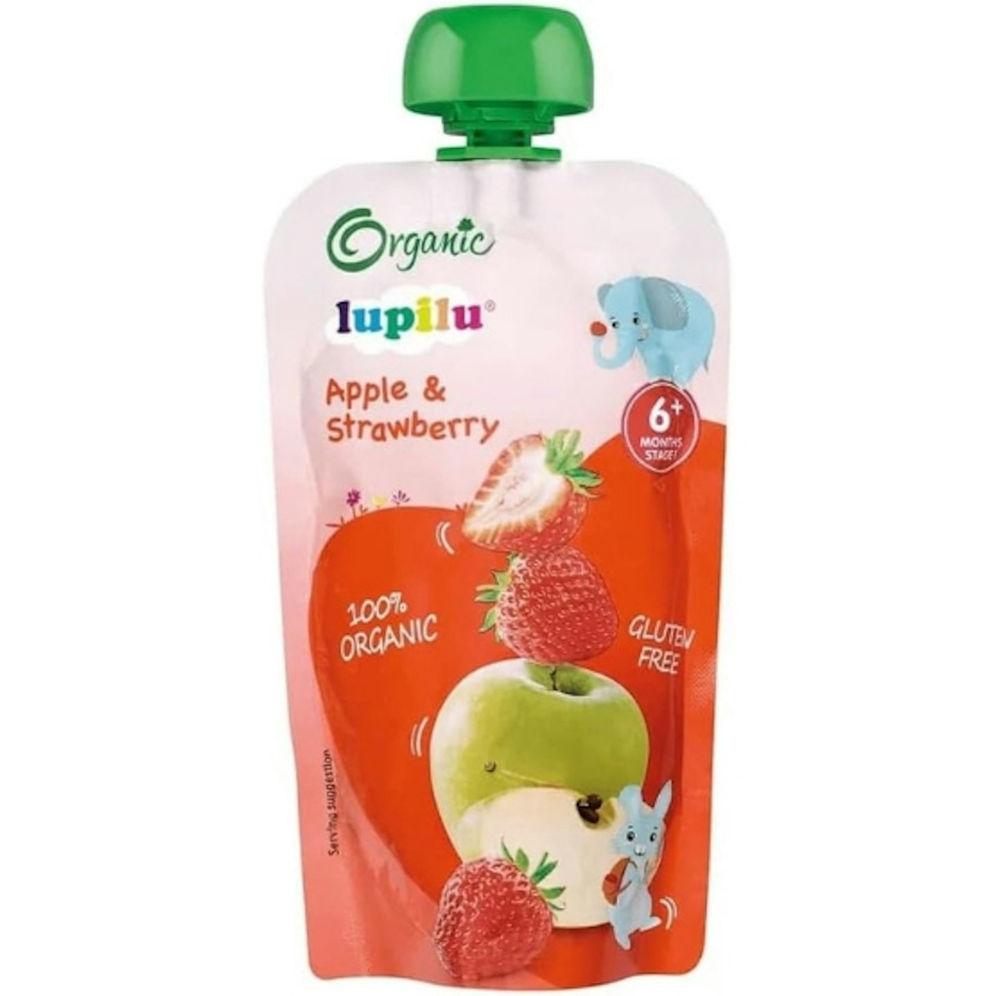 Lupilu Organic Baby Fruit Pouches Stage 1 Strawberry & Apple