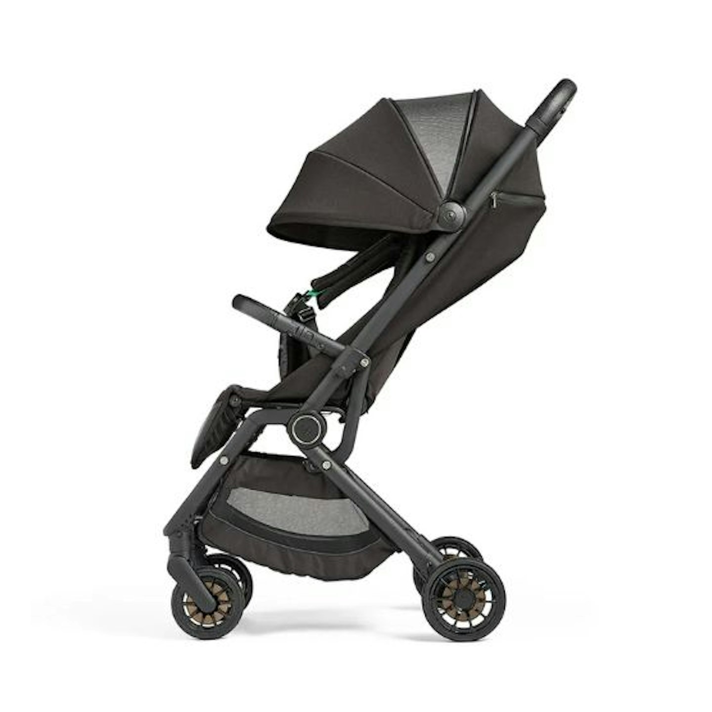 A black Rise by Tinie Tempah Silver Cross pushchair