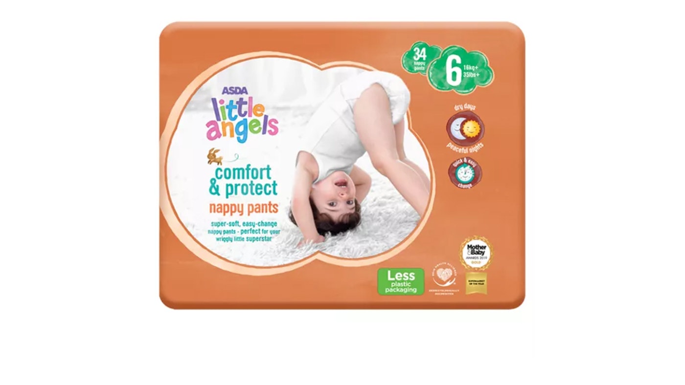 ASDA Little Angels Comfort & Protect Size 8 18kg+ 28 Nappy Pants