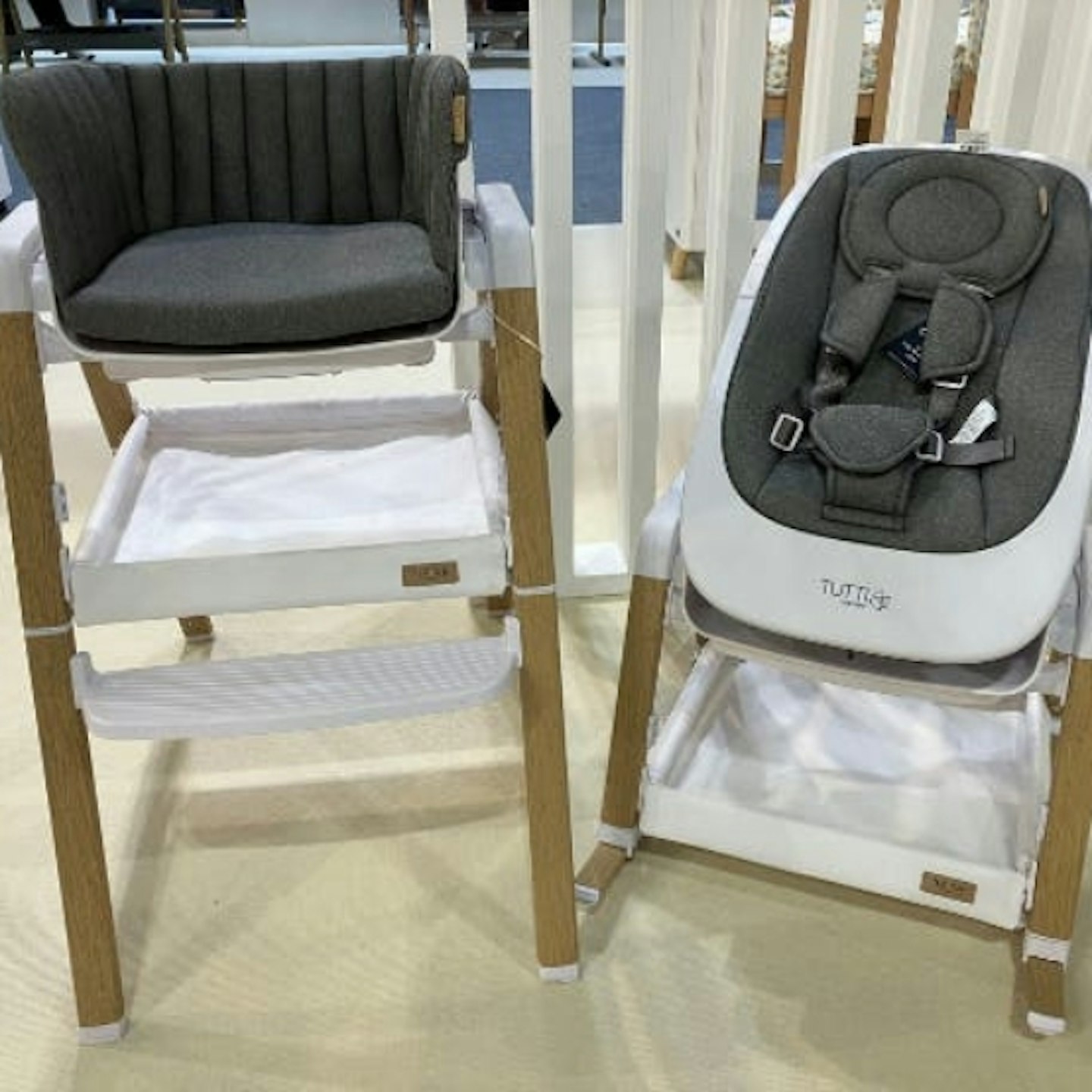 Tutti Bambini Nova Evolution Highchair and Rocker Side By Side