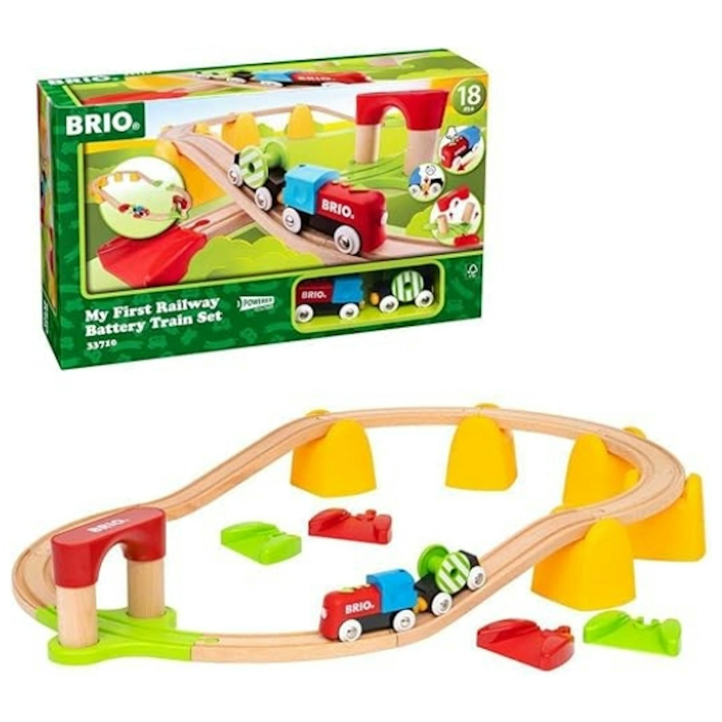 BRIO My First Railway Battery Operated Wooden Railway Train Set