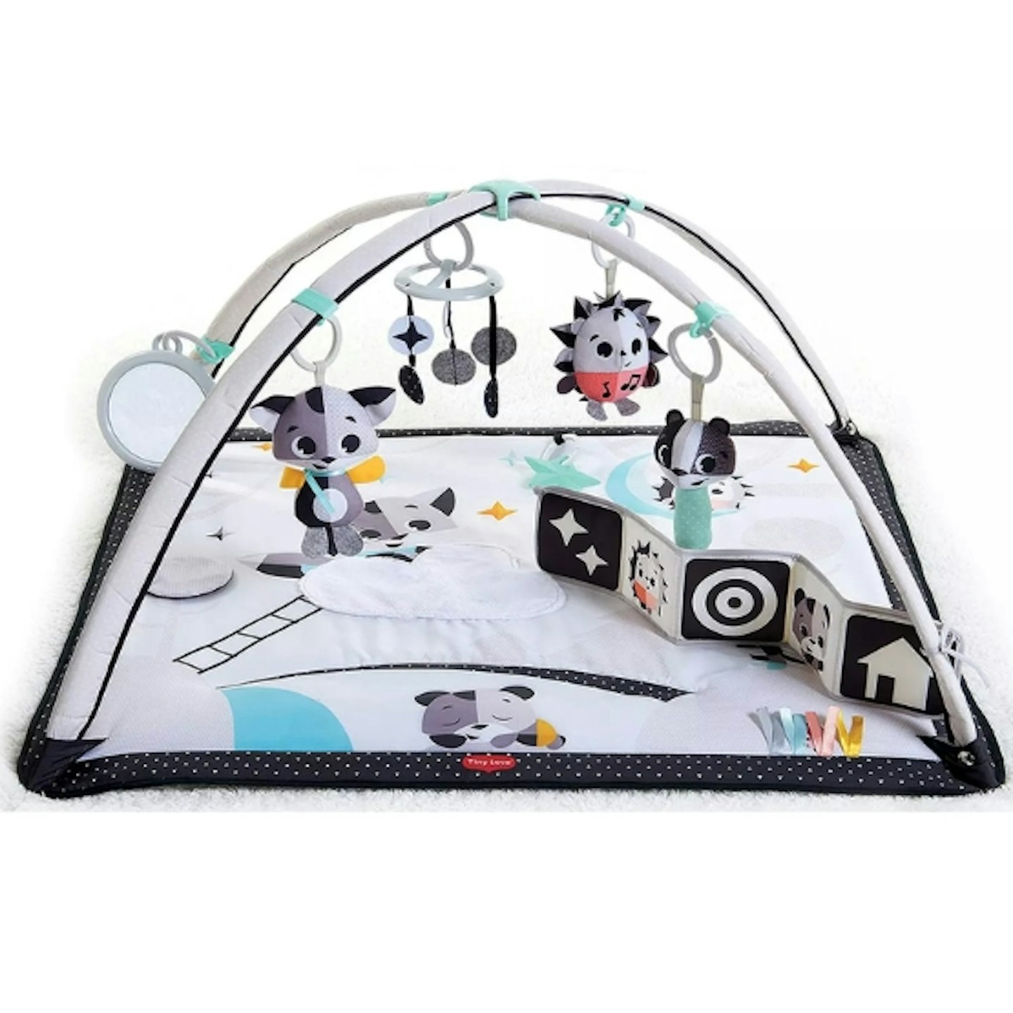 Tiny Love Black & White Gymini, 2-in-1 Musical Baby Play Mat