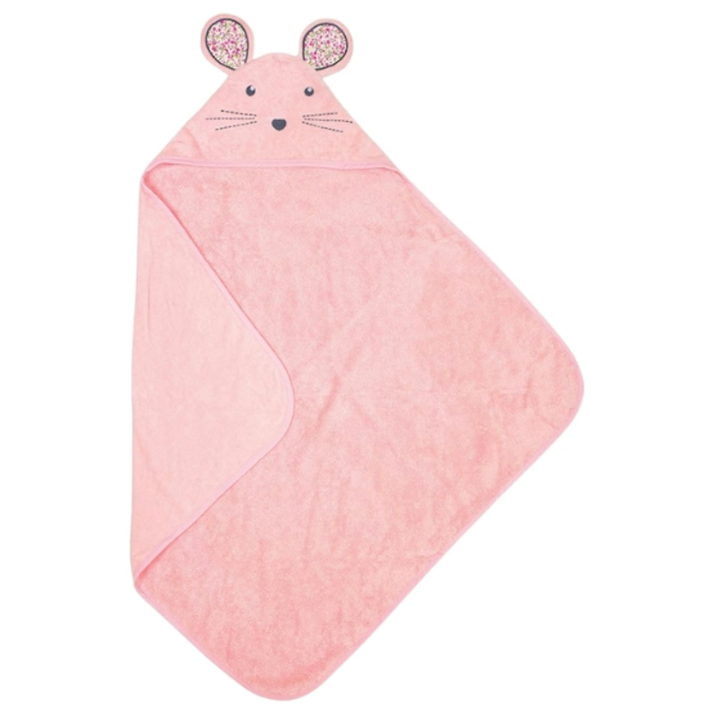 Mouse Hooded Towel in Pink
