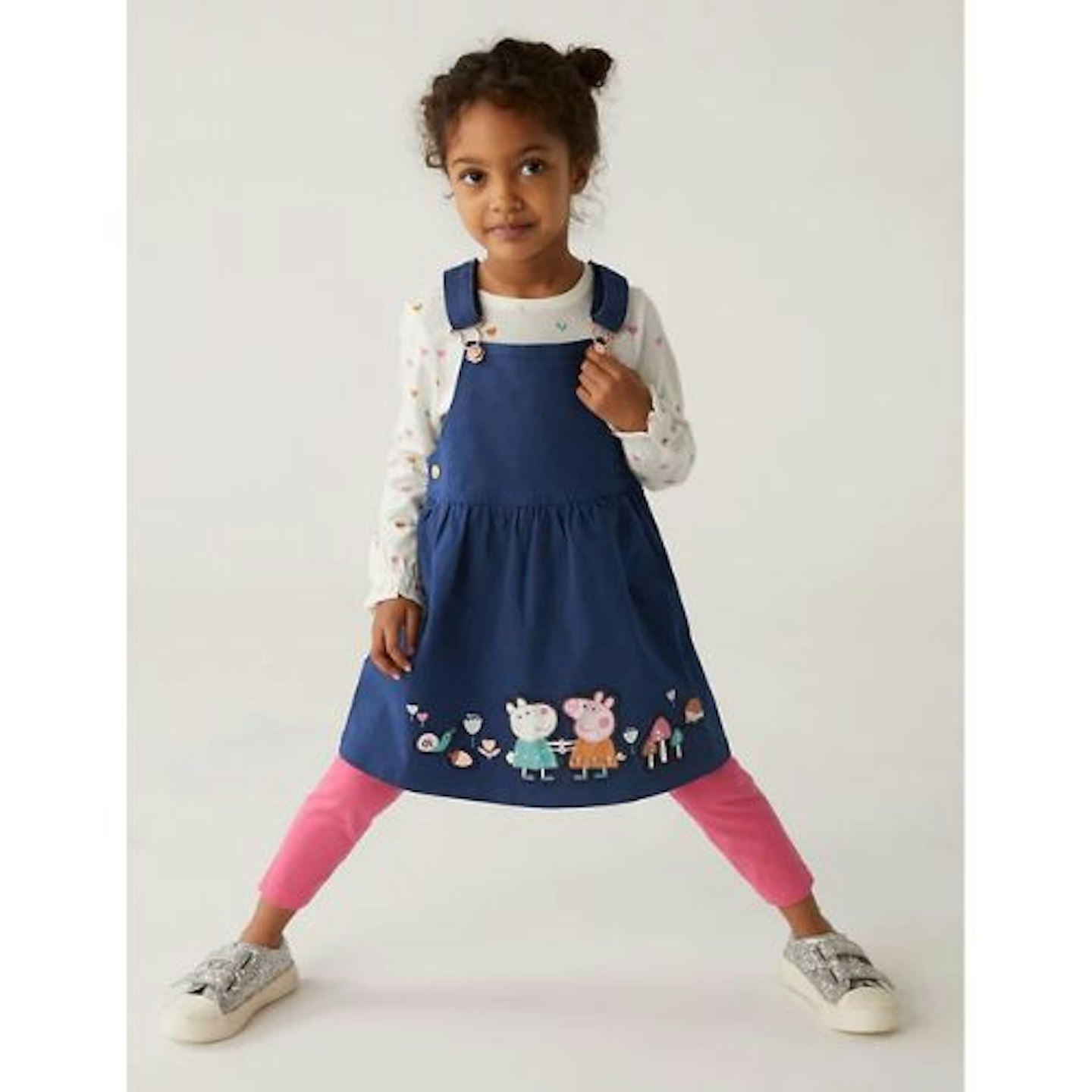 2pc Cotton Rich Peppa Pig™ Pinafore Outfit