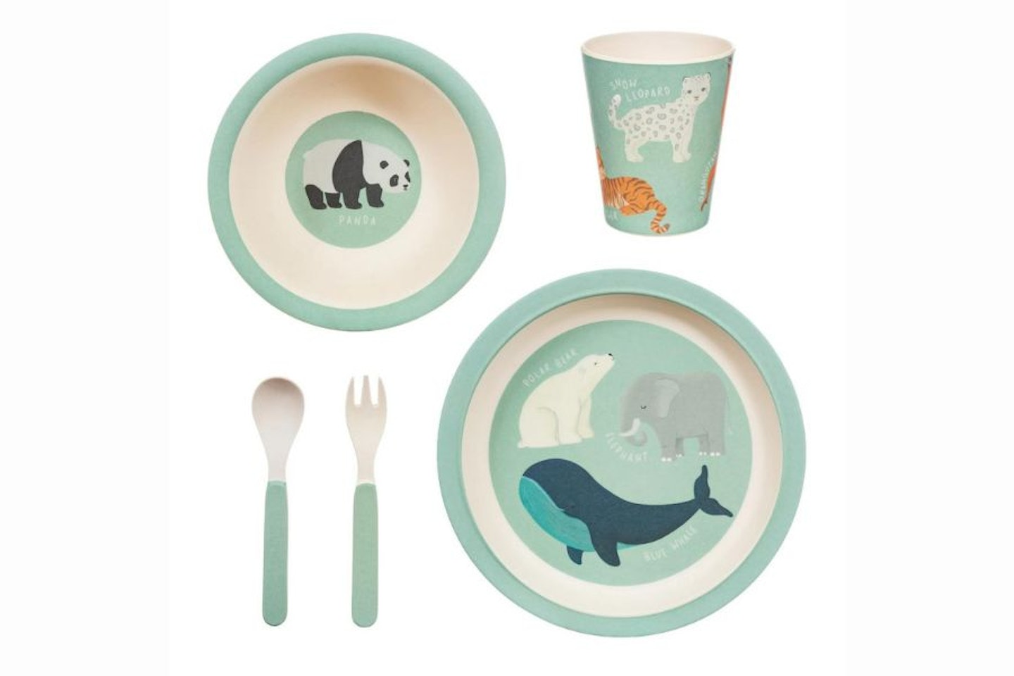 Endangered Animals Bamboo Tableware Set